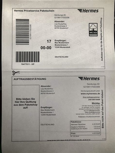 versandetiketten hermes|Hermes paketverhandlung.